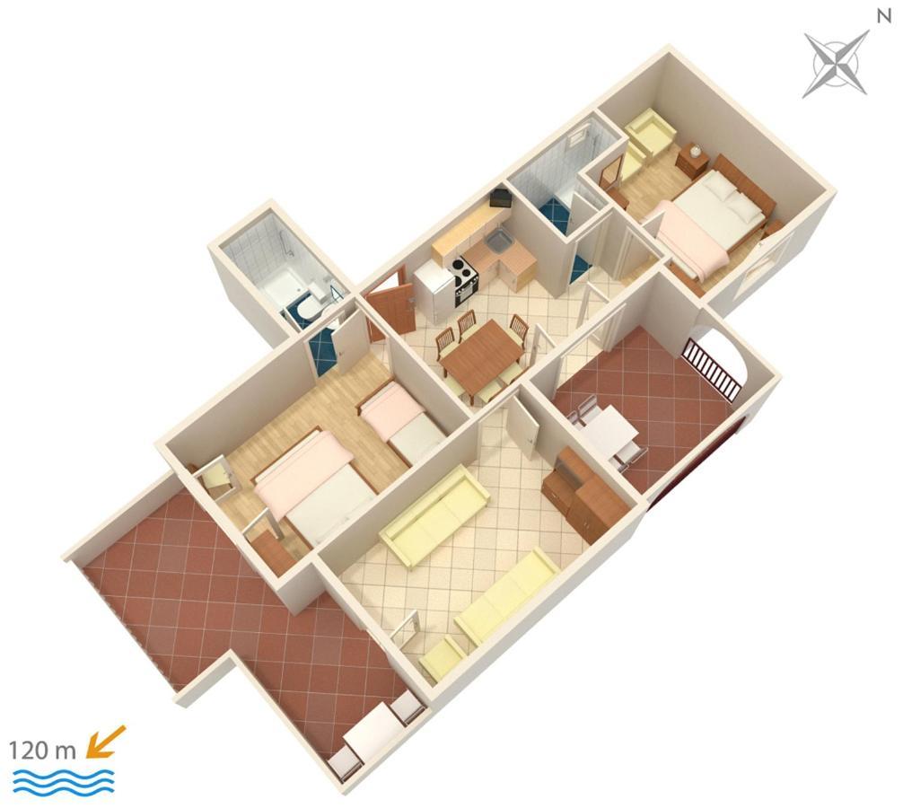 Apartments By The Sea Suha Punta, Rab - 5050 Kampor Exterior photo